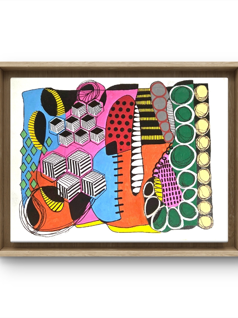 Abstract Geometric Home Art Print - Multicolor